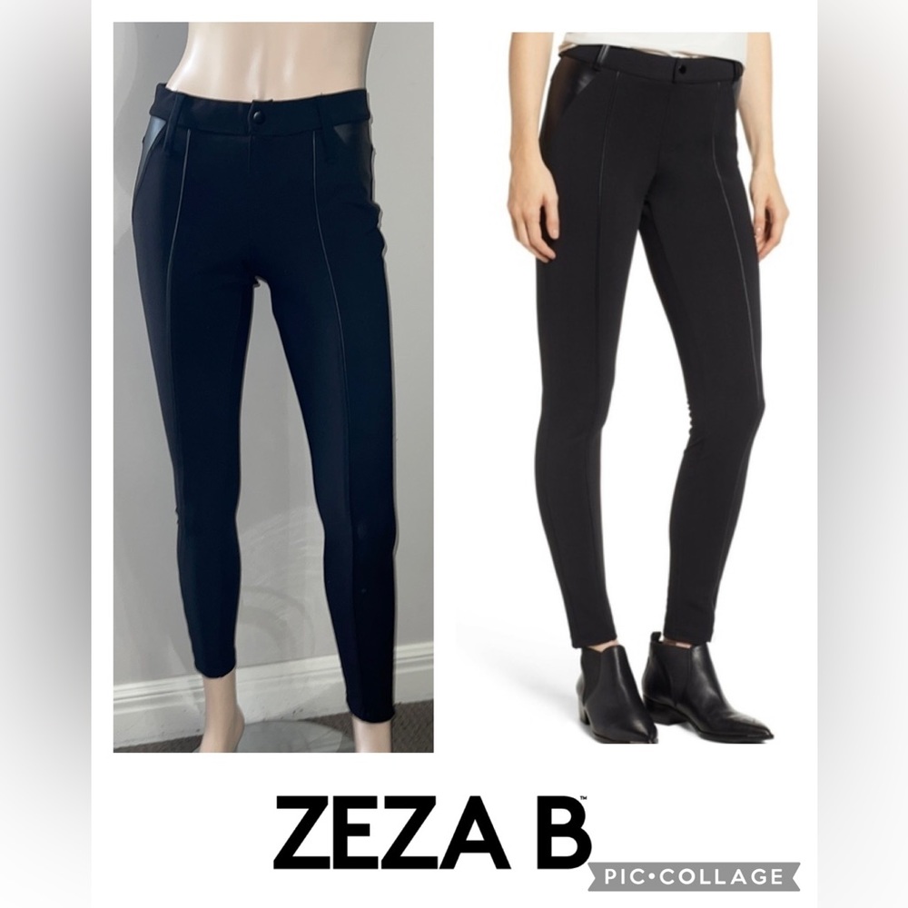 Zeza B Luxe Black Ponte Stretch Leggings S